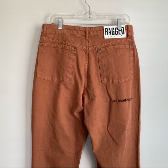 The Ragged Priest Mom Jeans With Butt Cut in Brown - Picture 5 of 9